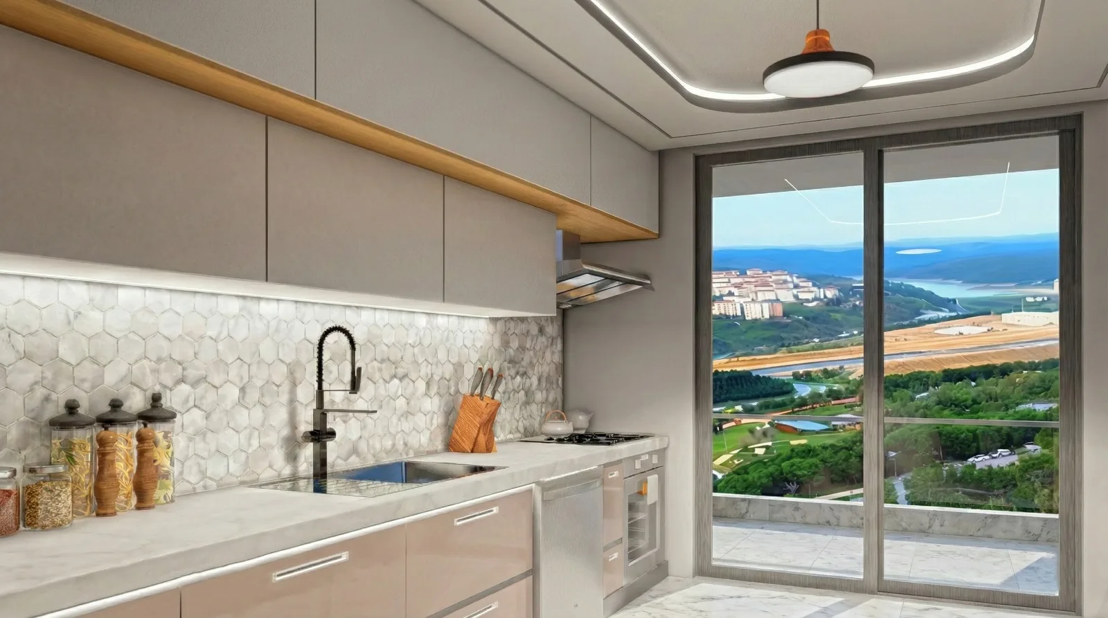 Gaziosmanpaşa 3+1 — 101 m² Net with Forest and City Views — 11