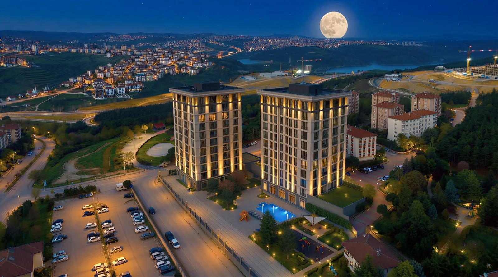 Gaziosmanpaşa 3+1 — 101 m² Net with Forest and City Views — 3