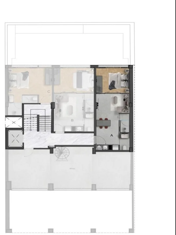 Keramikos, Athens — 1+1 Apartments and Penthouses a Short Walk from the Acropolis — L1‑A — 32.00 m² (1st floor)