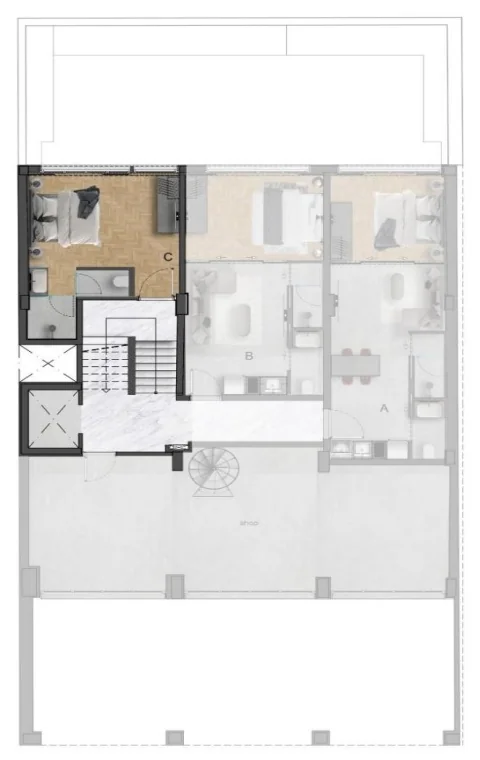 Keramikos, Athens — 1+1 Apartments and Penthouses a Short Walk from the Acropolis — L1‑C — 23.80 m² studio (1st floor)