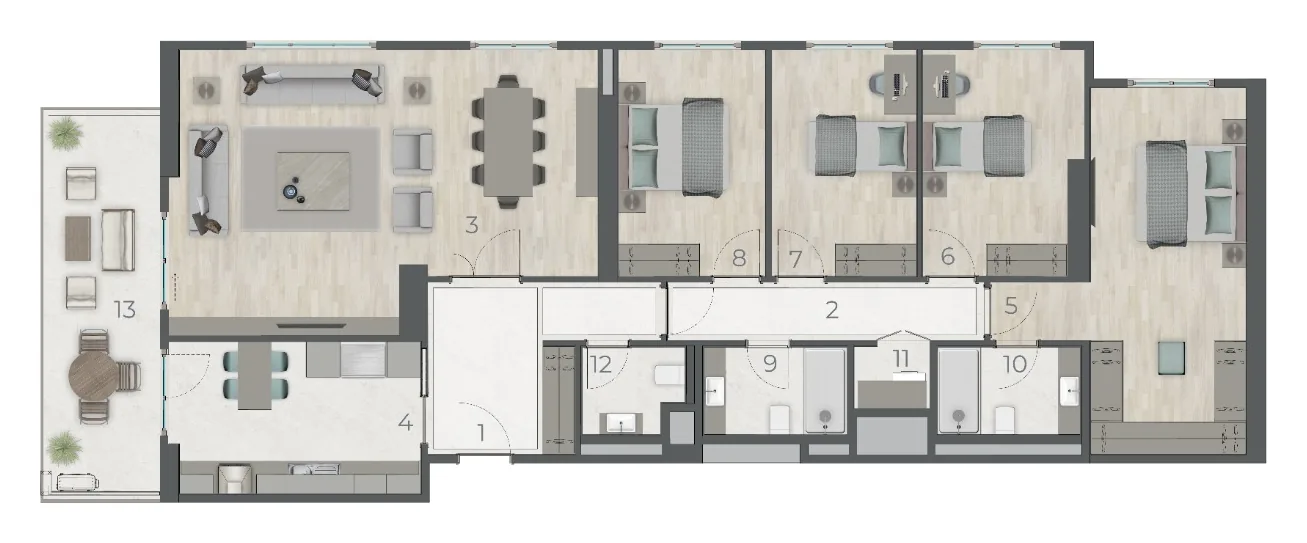 Topkapı, Zeytinburnu — 1+1 to 5+1 Residences — 4+1