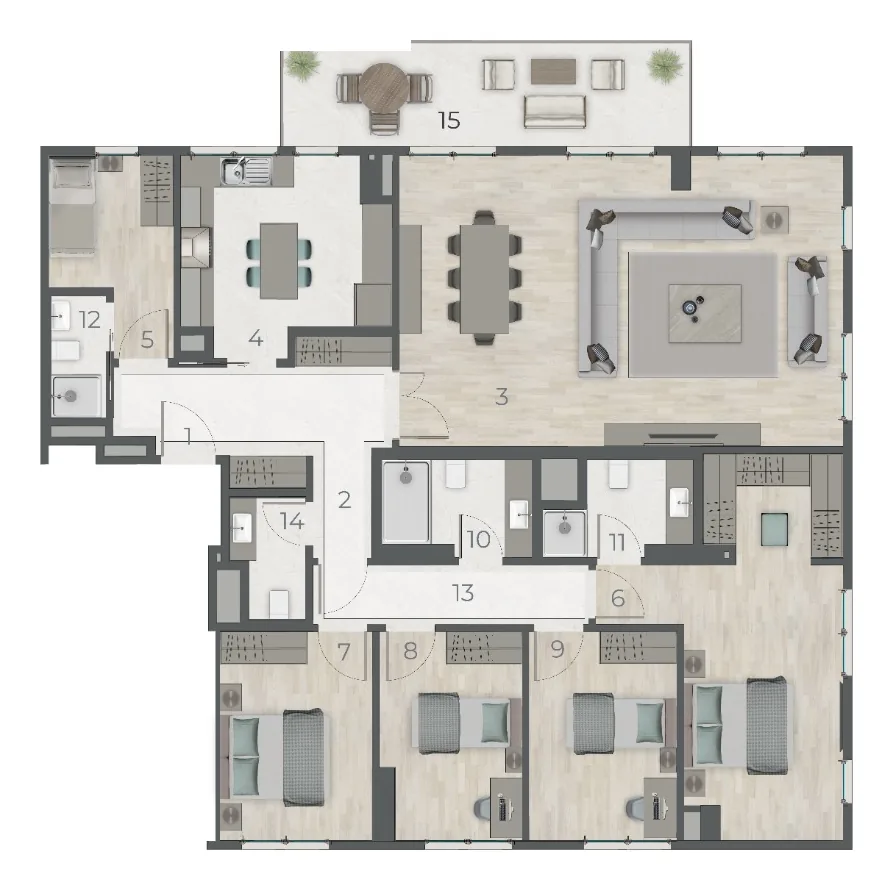 Topkapı, Zeytinburnu — 1+1 to 5+1 Residences — 4.5+1
