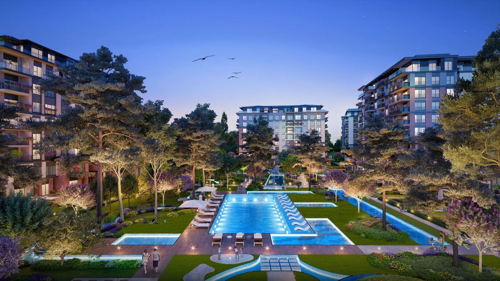 Yeni Levent, Sarıyer — Peyzajlı Bir Yerleşimde 1+1'den 4+1'e Konutlar — 3